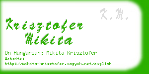 krisztofer mikita business card